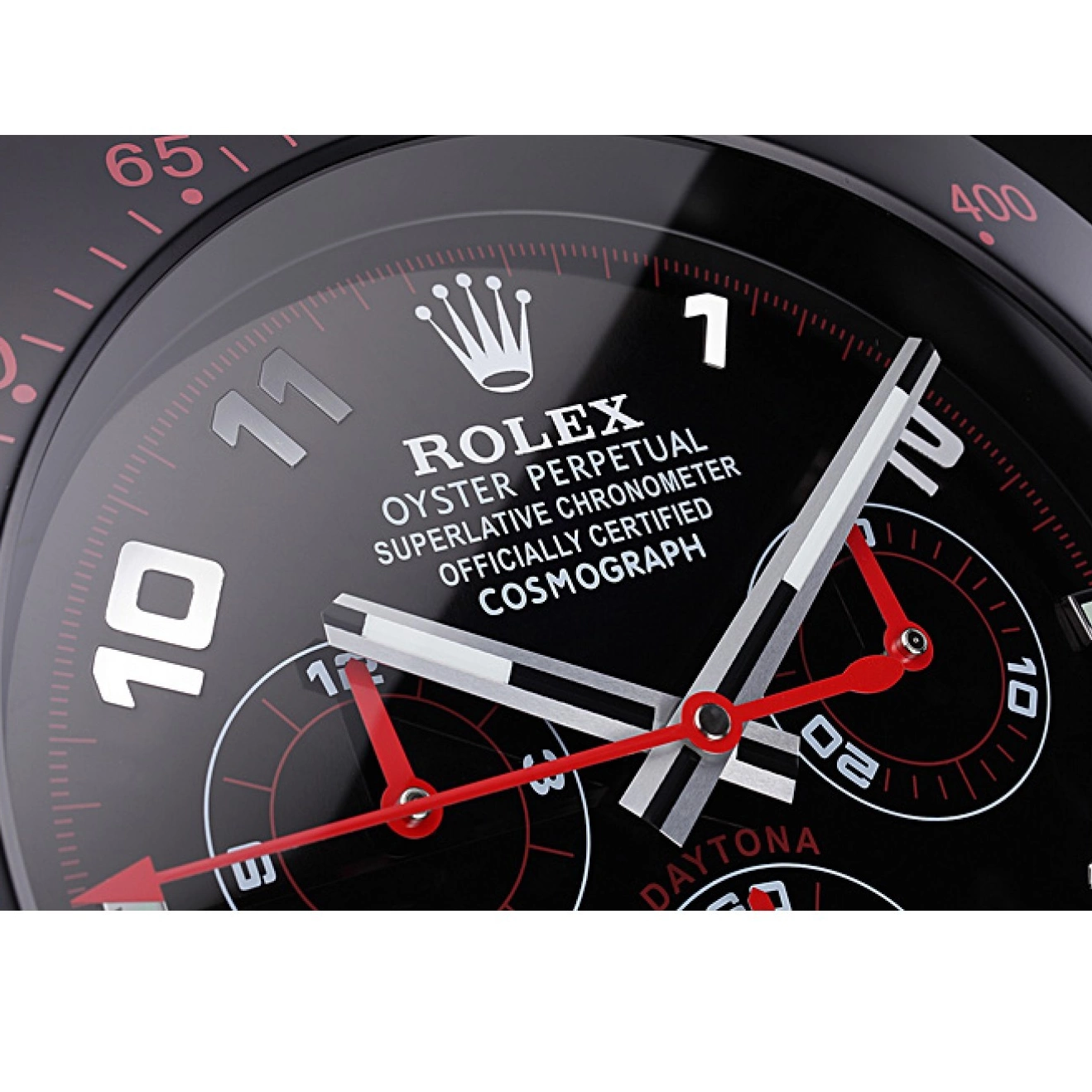 Rolex aaa copy Daytona 621908 Cosmograph Wall Black-Red Clock Rolex 0722